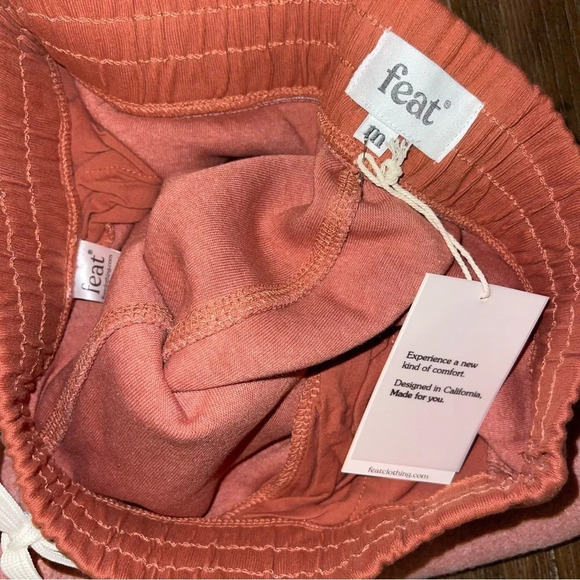 Feat Thick Cozy BlanketBlend Cayenne Jogger Sweatpants Tapered Salmon - Picture 7 of 8
